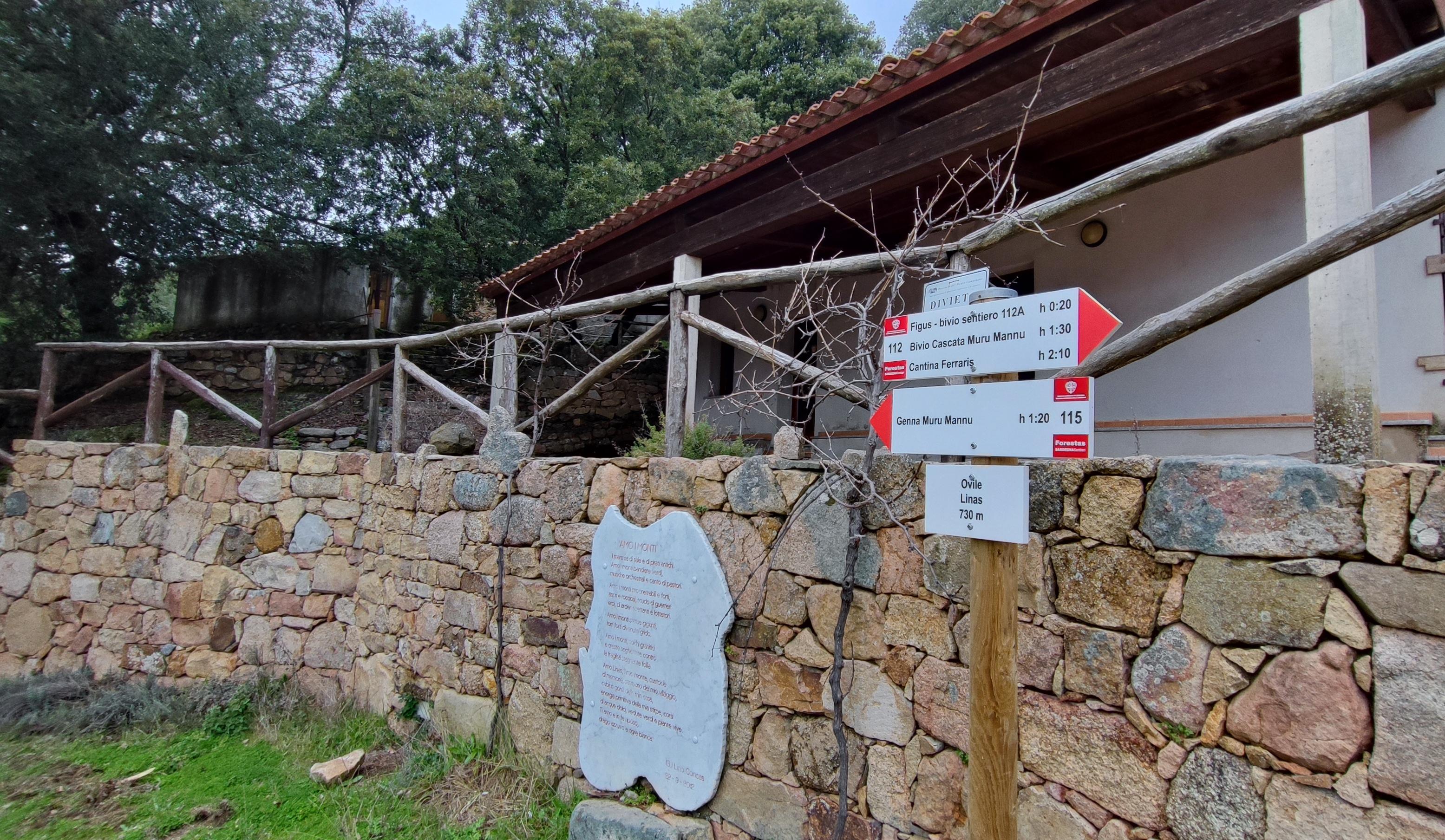 Ovile linas, tappa sentieri 112 e 115
