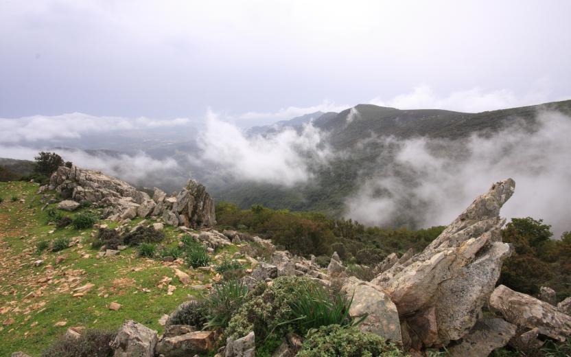 Panorama dal sentiero per la vetta di Monte Minniminni