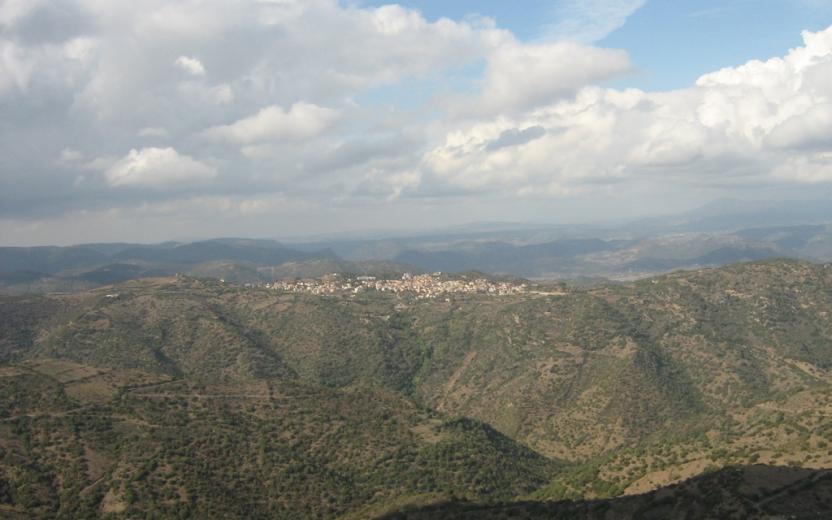 Veduta di Armungia da Punta Su Pardu