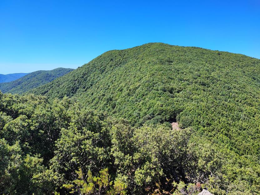 punto panoramico oltre Arcu de Sa Gruxitta, verso cima Caravius