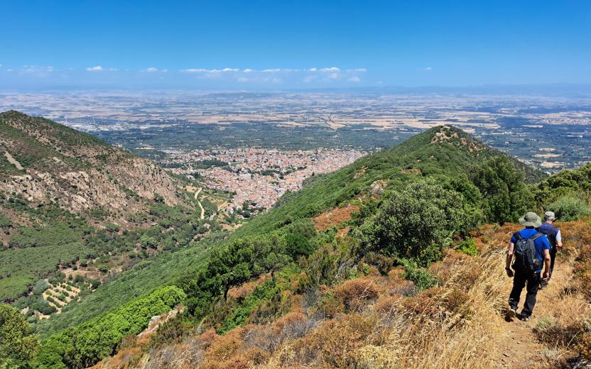 Vista su Villacidro dal sentiero 123