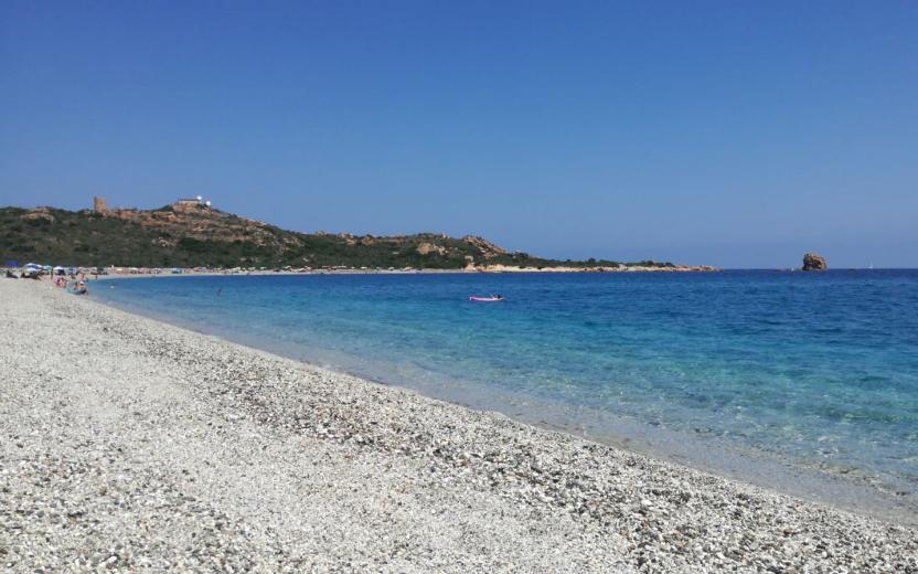 Torre di Murtas vista dalla spiaggia di Murtas, Villaputzu