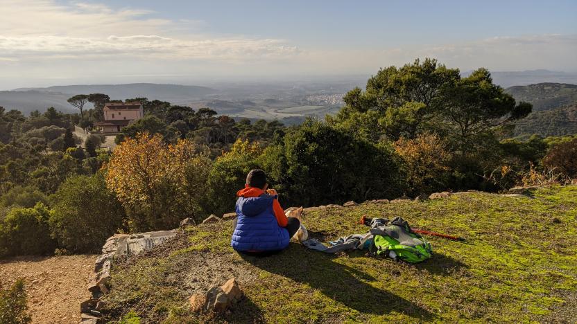Soleminis, panorama verso la foresteria di M.Arrubiu