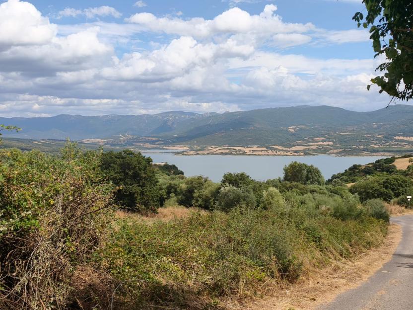 Vista sul lago Omodeo da Sedil