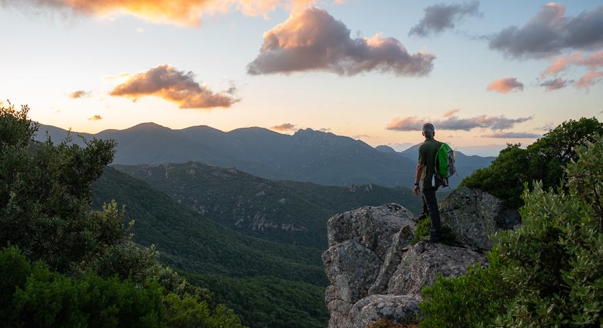 Tramonto in discesa sul sentiero