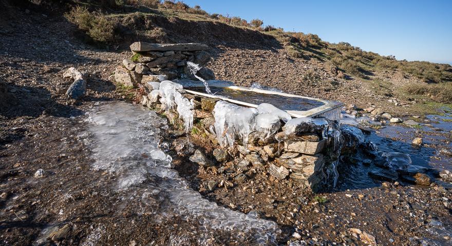 Sorgente ghiacciata in località S'Arena