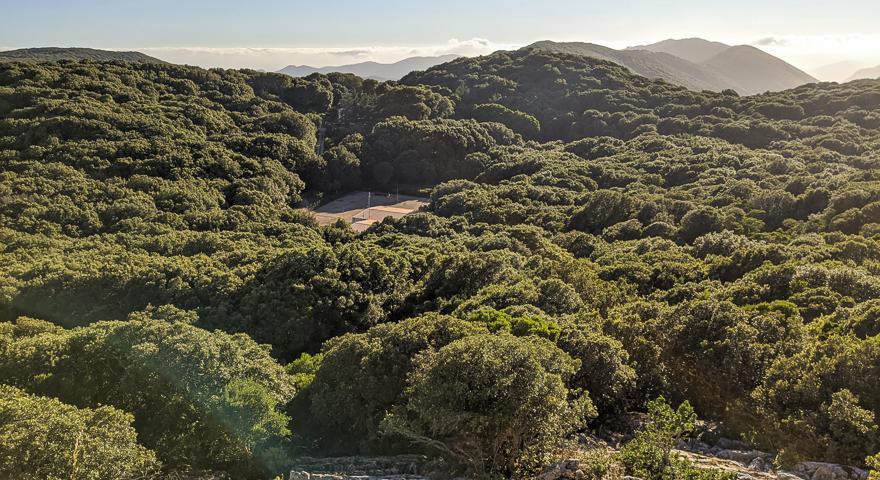 L'eliporto e la zona di Case Marganai 