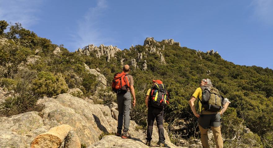 Pinnacoli di granito oltre Punta sa Gruxitta