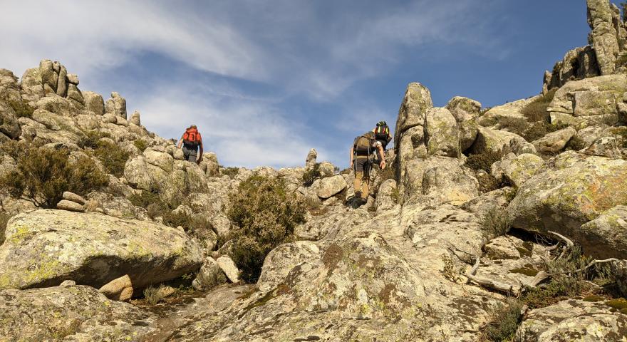 Le guglie granitiche sulle cime del Lattias, presso valico S'ena Manna