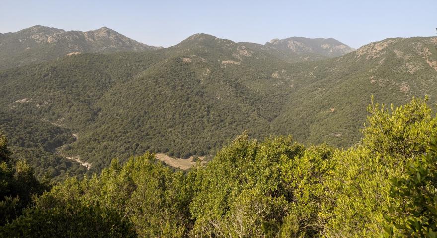 La caratteristica prateria di Case P.Melis, viste dall'alto lungo il 220 La caratteristica prateria di Case P.Melis, viste dall'alto lungo il 220