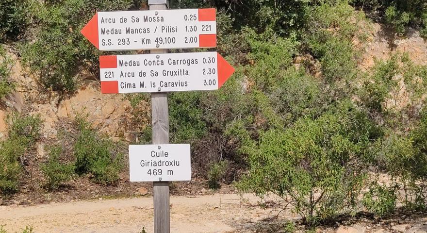 segnaletica presso Cuile Giriadroxiu