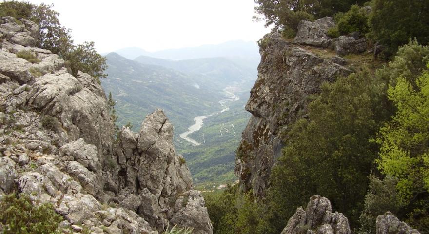 Osini, panorama dalla valle del Pardu