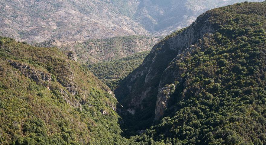 Veduta di Gutturu Pala dal sentiero