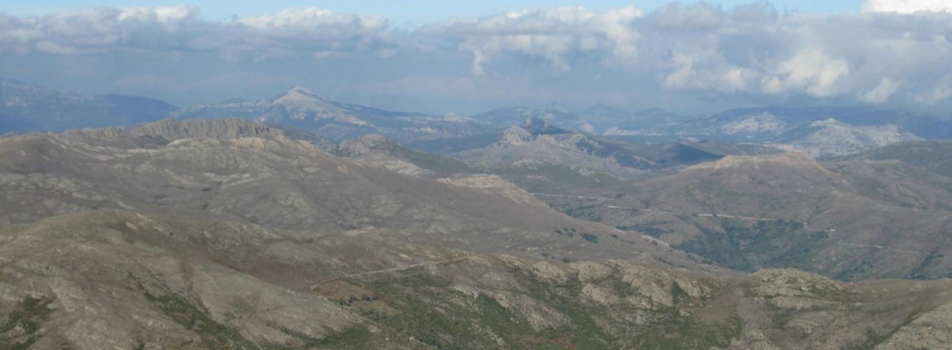 Veduta panoramica dal sentiero Arcu Artilai - Bruncu Spina