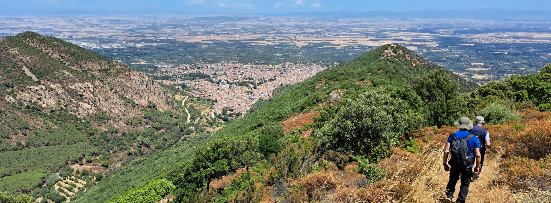 Vista su Villacidro dal sentiero 123