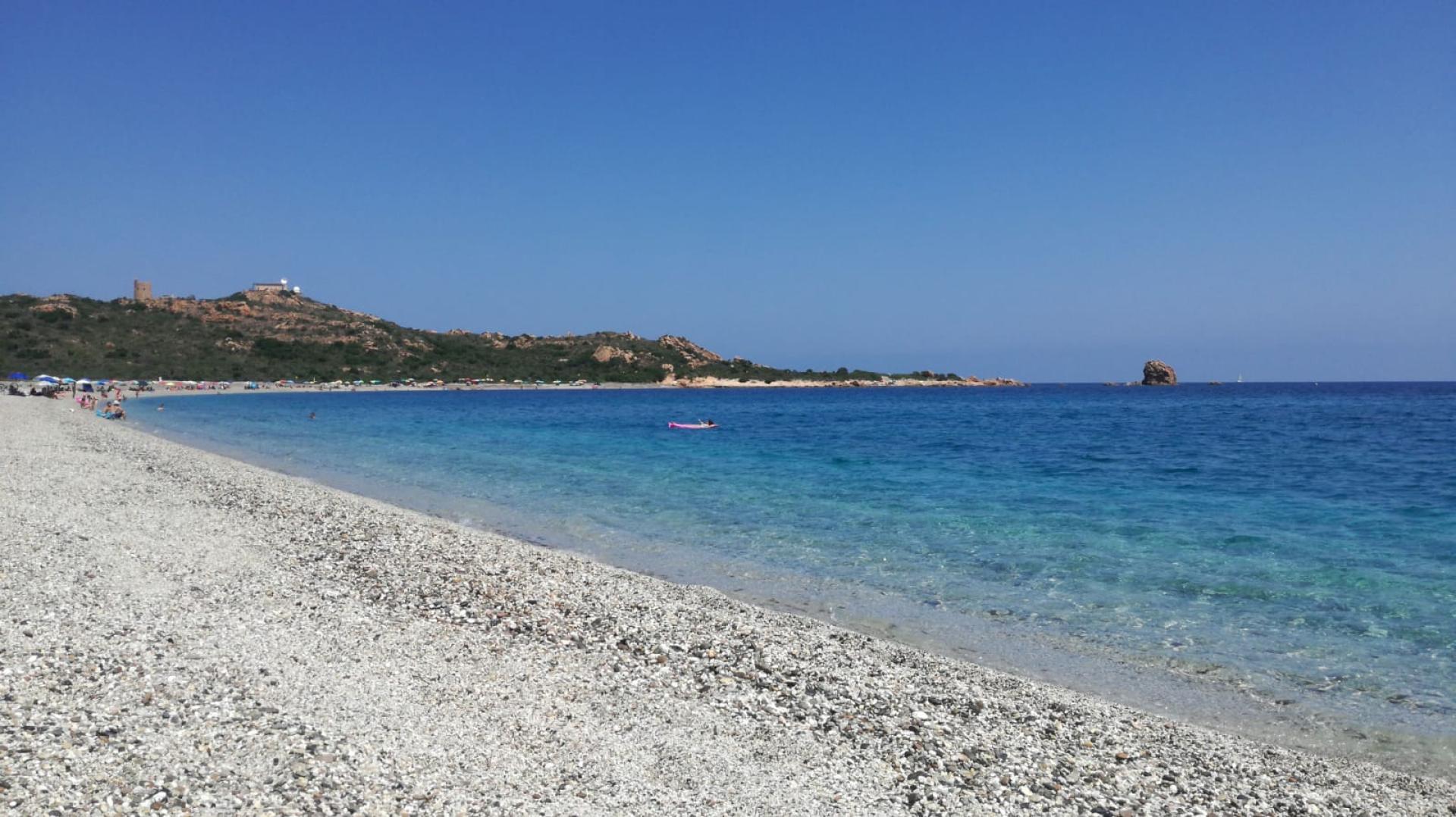 Torre di Murtas vista dalla spiaggia di Murtas, Villaputzu