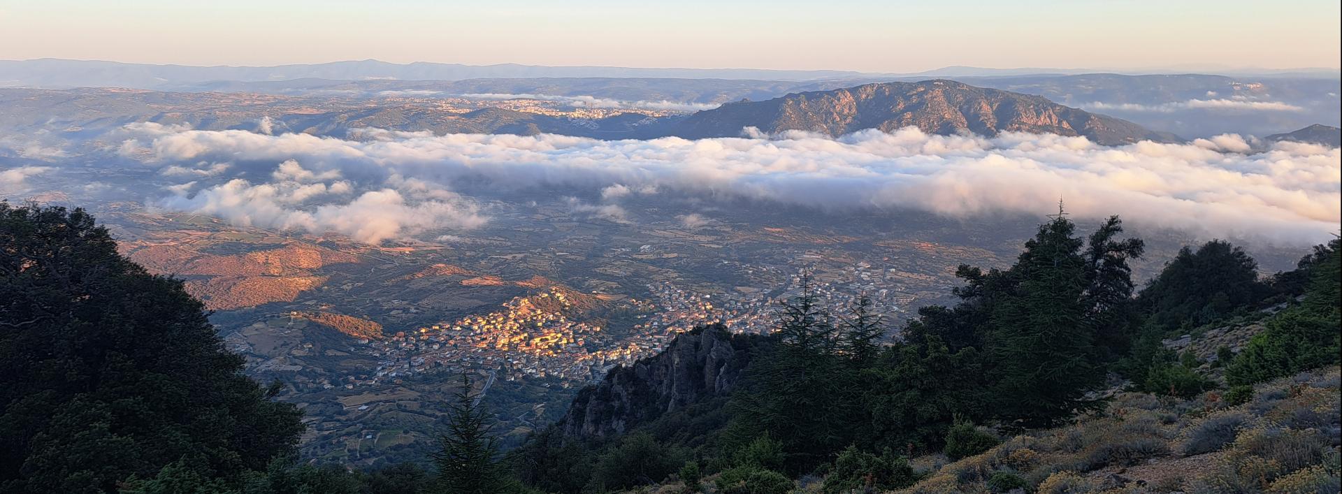 Oliena vista dall'alto